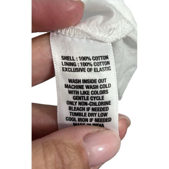 NWT Crown & Ivy Women's Puff Sleeve Printed Blue White Peasant Dress Plus Size L - Picture 6 of 7